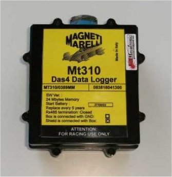 Data logger Mt310 predisposto per l'uso in pista.