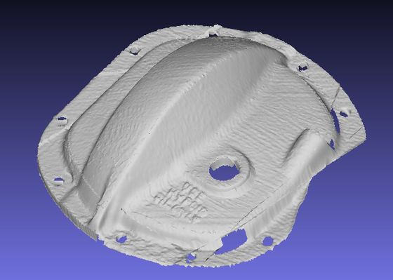 Scansione 3D della coppa differenziale, vista laterale.