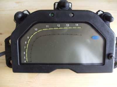 Display da cruscotto motociclistico completo di connettore.